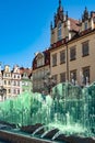 Glass fountain in Wroclaw Poland